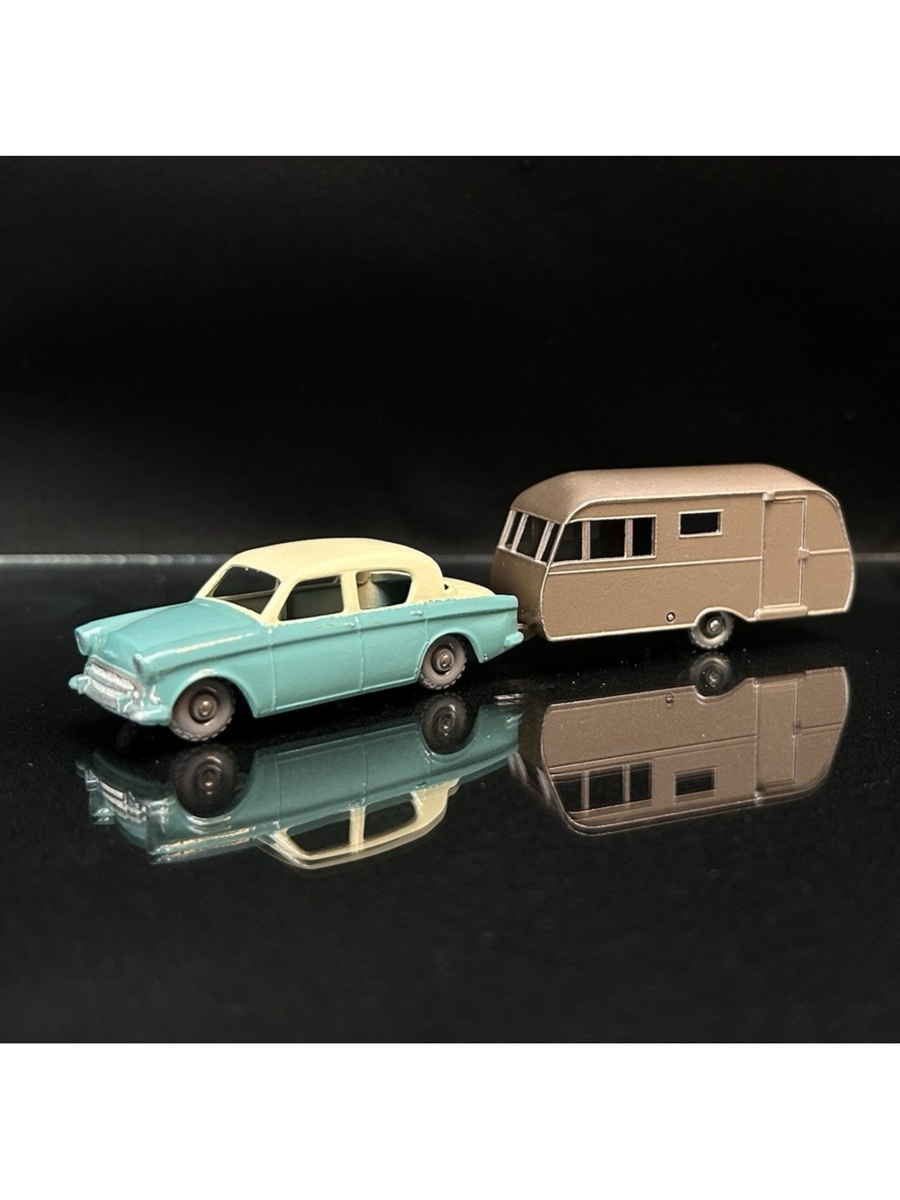 Matchbox #43 Hillman Minx + #23 Bluebird Dauphine Grey Plastic Wheels